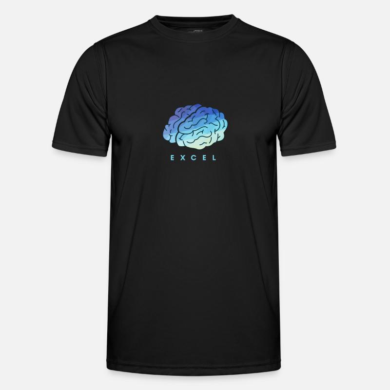 EXCEL- Brain - Gehirn Männer Funktions-T-Shirt