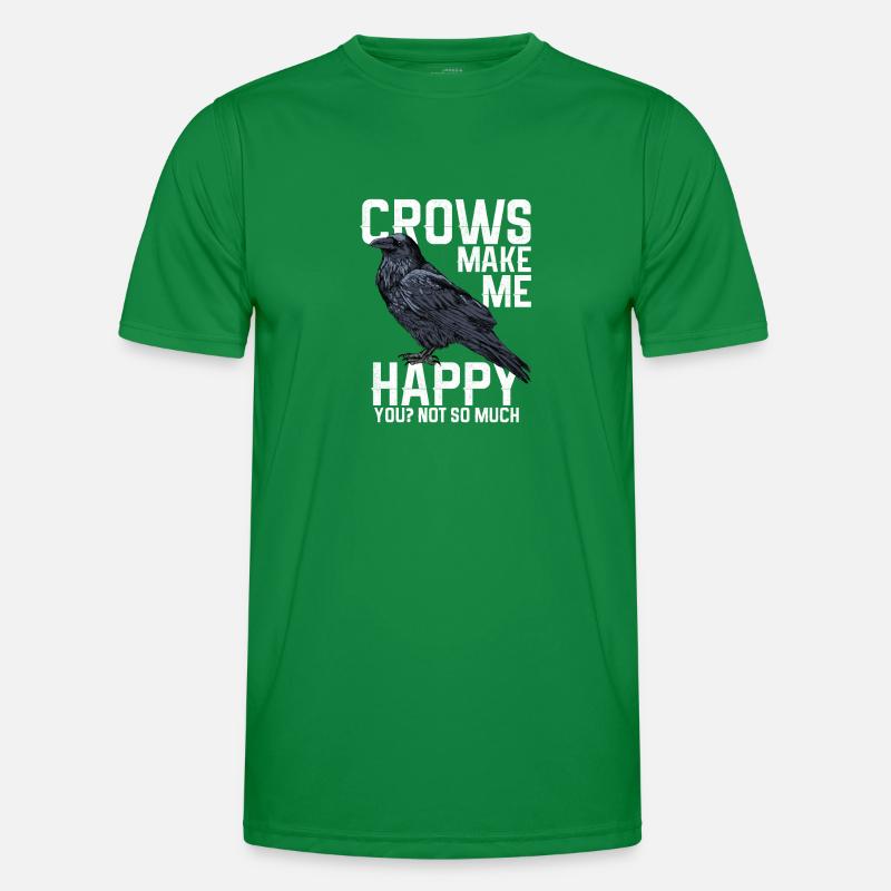 Crows make me happy - ravens Men's Functional T-Shirt