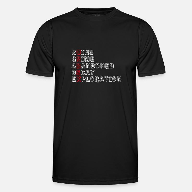 Urbex in words - Men's Functional T-Shirt - black