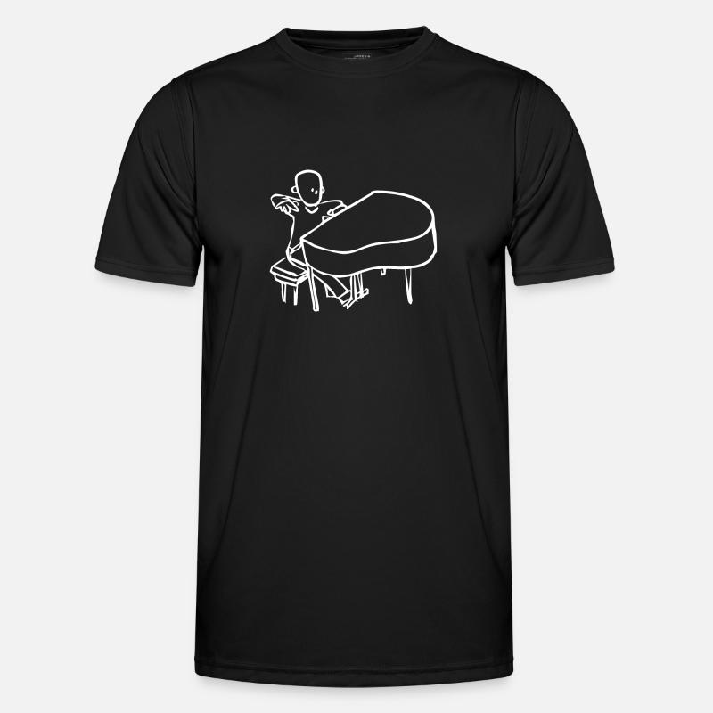 Pianist (white) - Men's Functional T-Shirt - black