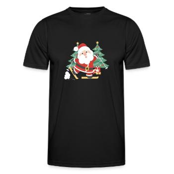 Ski Noël Nikolaus Arbres de Noël - T-shirt sport Homme - noir - Devant - AI Model Male 178 dark (178cm)