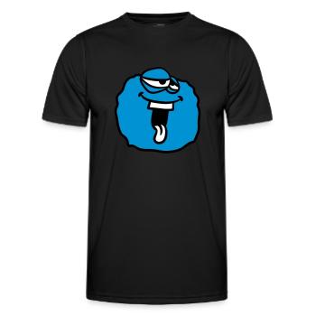 cercle de balle autour du visage de rire monstre de tête drôle - T-shirt sport Homme - noir - Devant - AI Model Male 178 dark (178cm)