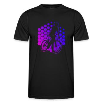 Herren Roadbike Rennradfahrer Rennradfahren - Männer Funktions-T-Shirt - Schwarz - Vorne - AI Model Male 178 dark (178cm)
