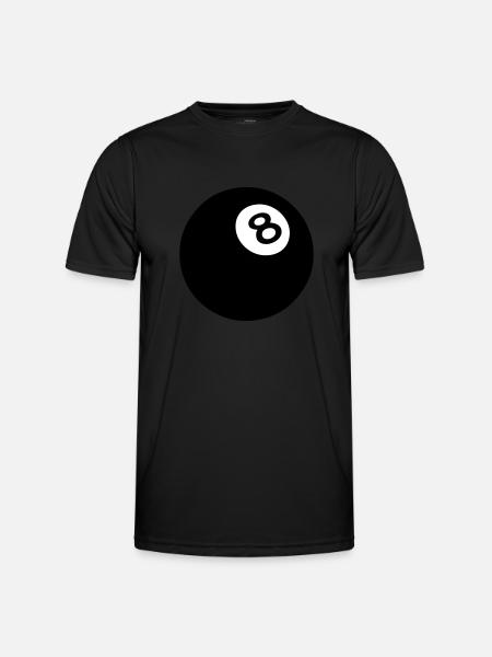 ball 8 black billiard 502 - Men's Functional T-Shirt - black