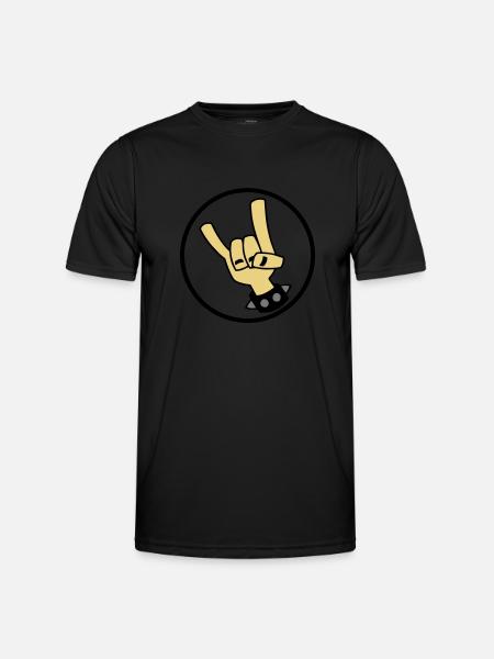 Devil Rock Hand 01 - Men's Functional T-Shirt - black