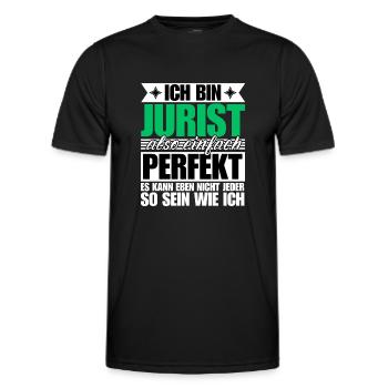Perfekter Jurist - Männer Funktions-T-Shirt - Schwarz - Vorne - AI Model Male 178 dark (178cm)