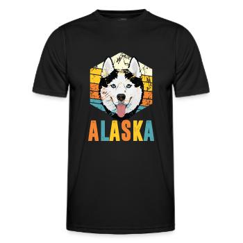 Schlittenhunde und Schlitten fahren - Männer Funktions-T-Shirt - Schwarz - Vorne - AI Model Male 178 dark (178cm)
