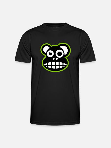 Lustiger Affe - Männer Funktions-T-Shirt - Schwarz