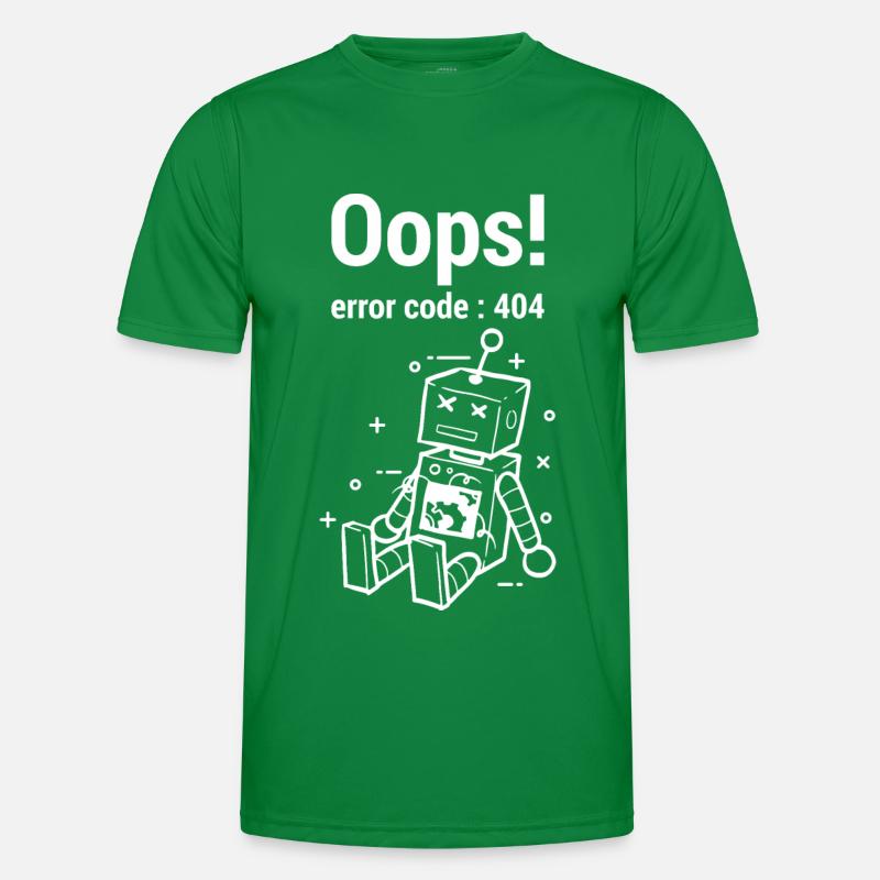 Oops Error 404 Graphic Men's Functional T-Shirt