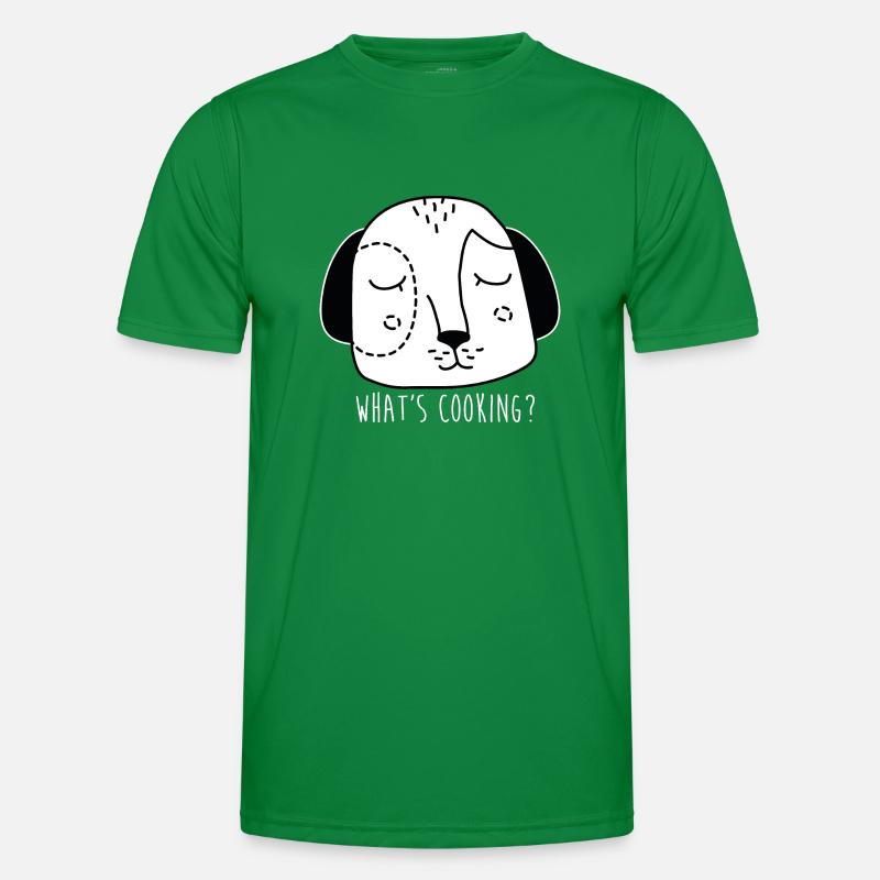 Visage de chien de dessin animé avec dire T-shirt sport Homme