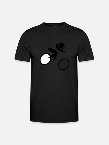 Off-road bicycle races - Men's Functional T-Shirt - black