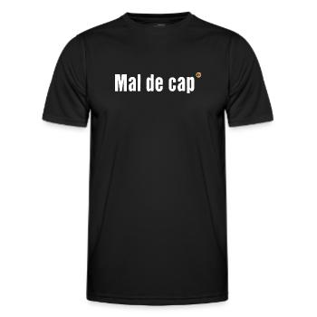 OBV – Mal de cap - T-shirt sport Homme - noir - Devant - AI Model Male 178 dark (178cm)