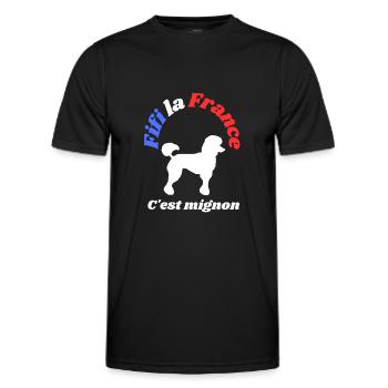 Fifi La France - Men's Functional T-Shirt - black - Front - AI Model Male 178 dark (178cm)