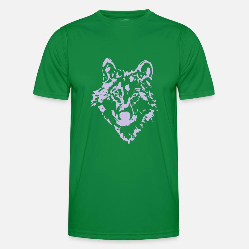 Wolf Tier Waldtier Männer Funktions-T-Shirt