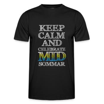 Midsommar Fest Skandinavien - Männer Funktions-T-Shirt - Schwarz - Vorne - AI Model Male 178 dark (178cm)