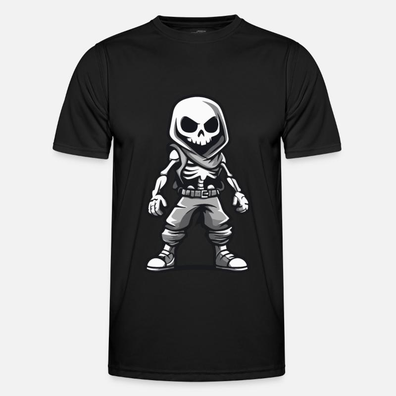 Skeleton Halloween Comic - Men's Functional T-Shirt - black