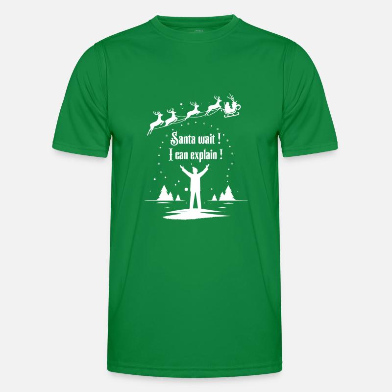 Santa Wait! I Can Explain! Men's Functional T-Shirt