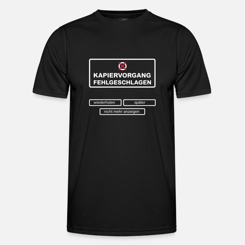 Kapiervorgang 2C - Männer Funktions-T-Shirt - Schwarz