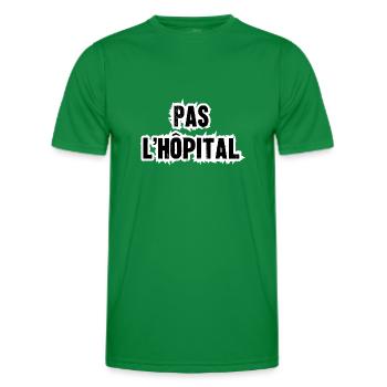 pas l'hôpital - T-shirt sport Homme - vert - Devant - AI Model Male 178 dark (178cm)