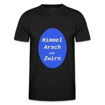 lustiger bayerischer Fluch - Männer Funktions-T-Shirt - Schwarz - Vorne - AI Model Male 178 dark (178cm)