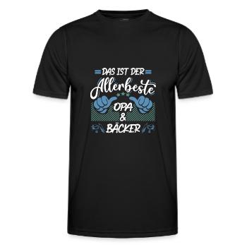 Bester Opa und Bäcker - Männer Funktions-T-Shirt - Schwarz - Vorne - AI Model Male 178 dark (178cm)