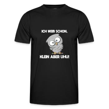 Eule klein aber UHU - Männer Funktions-T-Shirt - Schwarz - Vorne - AI Model Male 178 dark (178cm)