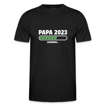 Daddy 2023 Dad Fathers Day - Men's Functional T-Shirt - black - Front - AI Model Male 178 dark (178cm)