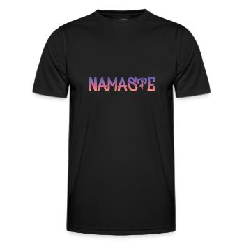 Namaste - Männer Funktions-T-Shirt - Schwarz - Vorne - AI Model Male 178 dark (178cm)