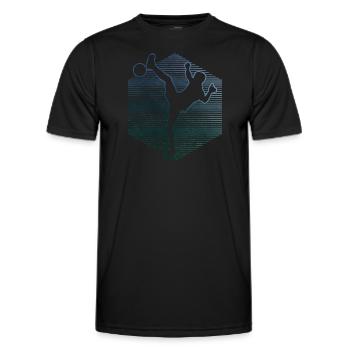 Fussball Tennis Futnet Futnet Spieler Damen - Männer Funktions-T-Shirt - Schwarz - Vorne - AI Model Male 178 dark (178cm)