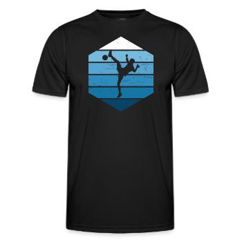Fussballtennis Damen Fussball Futnet Spieler - Männer Funktions-T-Shirt - Schwarz - Vorne - AI Model Male 178 dark (178cm)
