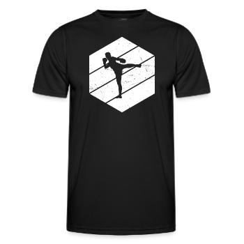 Thai Boxer Muay Thai Thai Boxing Thai Boxing Men - Men's Functional T-Shirt - black - Front - AI Model Male 178 dark (178cm)