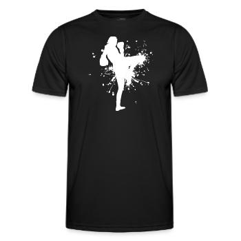 Thai Boxer Muay Thai Thai Boxing Men Thai Boxing - Men's Functional T-Shirt - black - Front - AI Model Male 178 dark (178cm)