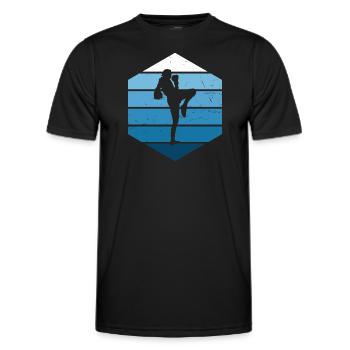 Boxe Thaï Hommes Thaï Boxeur Thaï Boxe Thaï Thaï - T-shirt sport Homme - noir - Devant - AI Model Male 178 dark (178cm)