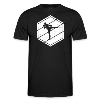 Thai Boxer Muay Thai Thai Boxing Thai Boxing - Men's Functional T-Shirt - black - Front - AI Model Male 178 dark (178cm)