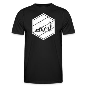 Paddle Tennis Paddle Racket Paddle Men - Men's Functional T-Shirt - black - Front - AI Model Male 178 dark (178cm)