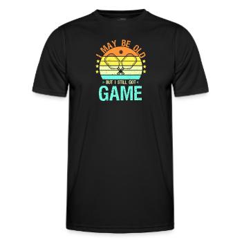 I May Be Old But Still Got Game Pickleball Gift - Men's Functional T-Shirt - black - Front - AI Model Male 178 dark (178cm)