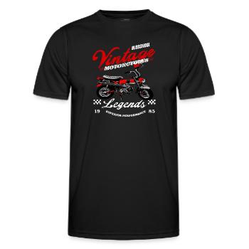 Mokick Moped Dax Culte - T-shirt sport Homme - noir - Devant - AI Model Male 178 dark (178cm)