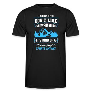 Snowboarder Holiday Boarder Freestyle - Men's Functional T-Shirt - black - Front - AI Model Male 178 dark (178cm)