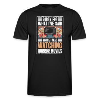 Filmliebhaber Leinwand Kinoabend Hollywood - Männer Funktions-T-Shirt - Schwarz - Vorne - AI Model Male 178 dark (178cm)