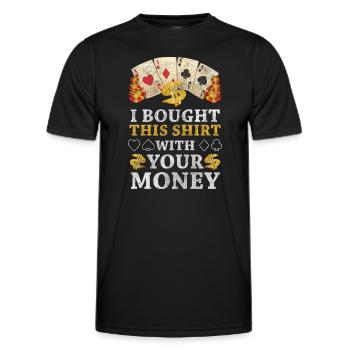 L’as de pique du casino - T-shirt sport Homme - noir - Devant - AI Model Male 178 dark (178cm)