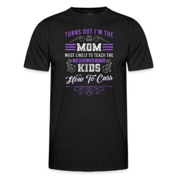 Colocataires des résidents du quartier Fête d’emménagement Colocataires - T-shirt sport Homme - noir - Devant - AI Model Male 178 dark (178cm)