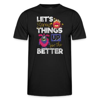 Monster Erschrecken Schrecklich Süß - Männer Funktions-T-Shirt - Schwarz - Vorne - AI Model Male 178 dark (178cm)