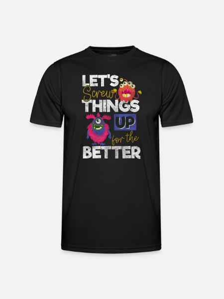 Les monstres effraient terriblement mignons - T-shirt sport Homme - noir