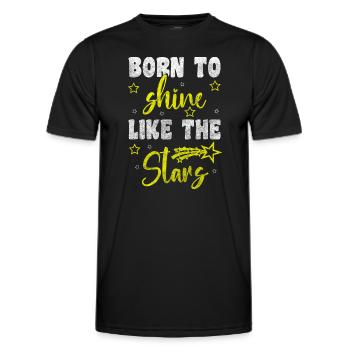 Ciel étoilé Ciel Lune de rêve - T-shirt sport Homme - noir - Devant - AI Model Male 178 dark (178cm)