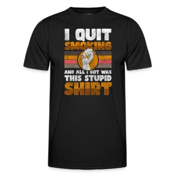 Seek discipline not smoking - Men's Functional T-Shirt - black - Front - AI Model Male 178 dark (178cm)