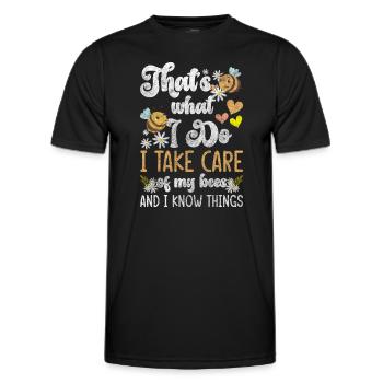 Honey Sweet Beekeeper - Men's Functional T-Shirt - black - Front - AI Model Male 178 dark (178cm)