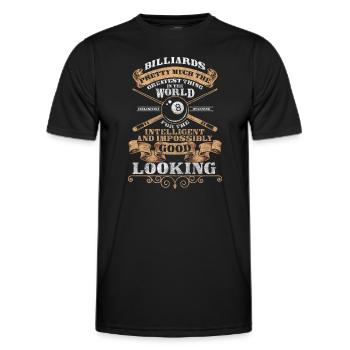 Billiard Spiel Kneipe Der Meister - Männer Funktions-T-Shirt - Schwarz - Vorne - AI Model Male 178 dark (178cm)