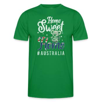 Down Under Reisen Flagge Exotisch - Männer Funktions-T-Shirt - Kelly Green - Vorne - AI Model Male 178 dark (178cm)