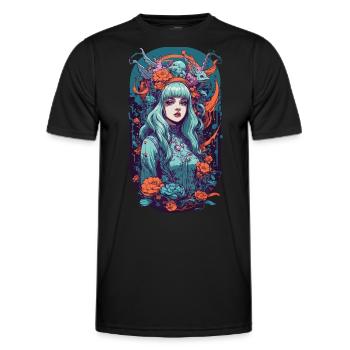 Fille gothique Pastel E-Girl Fantasy Design - T-shirt sport Homme - noir - Devant - AI Model Male 178 dark (178cm)