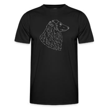 Collie - Männer Funktions-T-Shirt - Schwarz - Vorne - AI Model Male 178 dark (178cm)